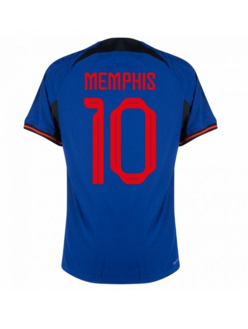 Niederlande Memphis Depay #10 Auswärtstrikot WM 2022 Kurzarm